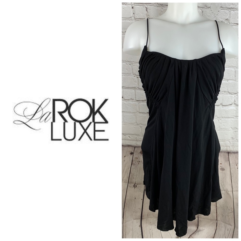 NWT LaRok Black Spaghetti Strap Dress Size XS